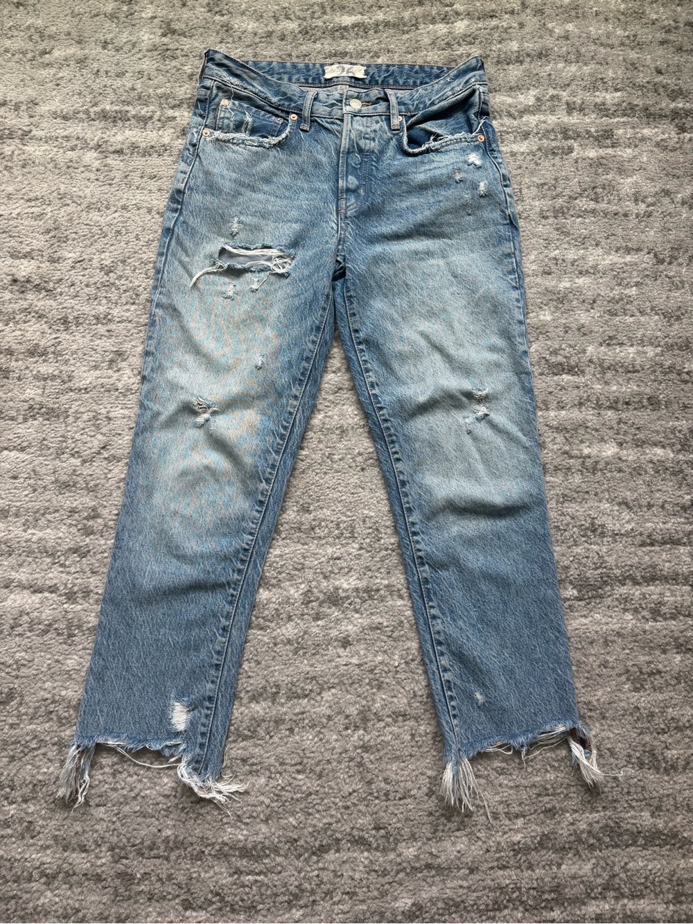 We The Free Womens Straight Button Fly Jeans